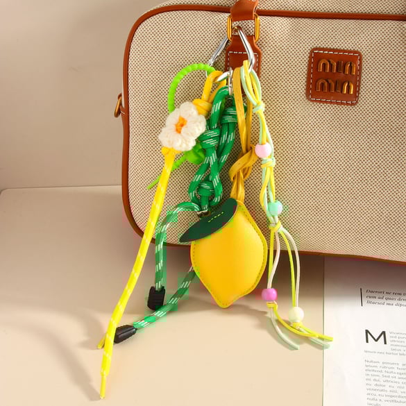 Vivid Lemon Yellow Serie Damen Taschenanhänger