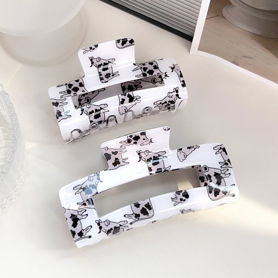1 Paar einfache Serie süße Cartoon PVC Damen Haarklammern Bild3