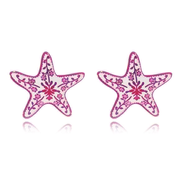 Vacation Alloy Starfish Stud Earrings