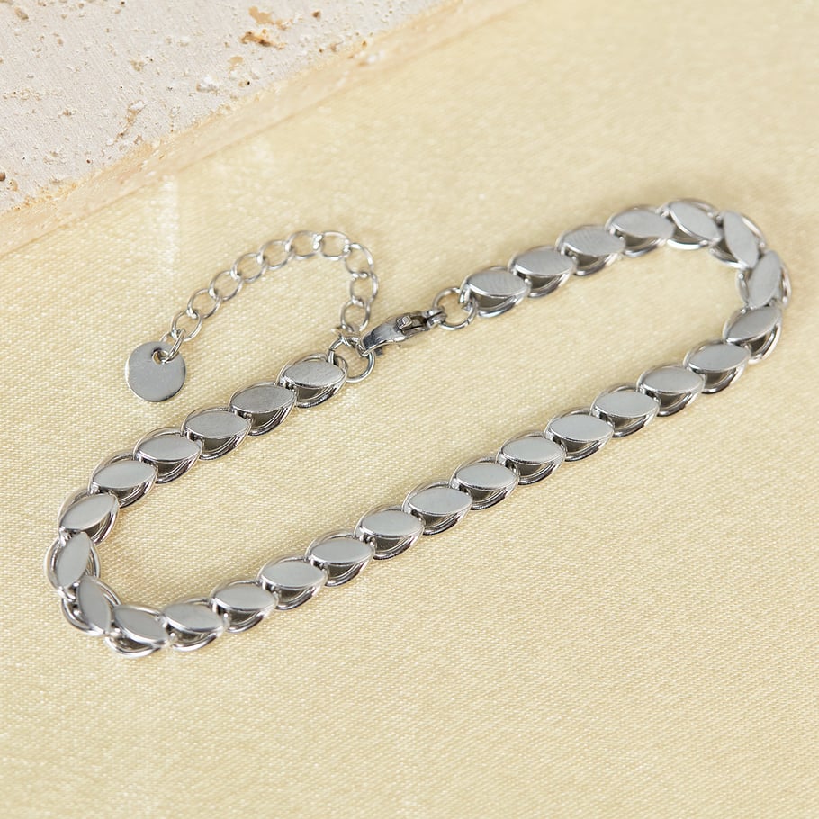 Tägliche geometrische Edelstahl-Kettenarmbänder in Goldfarbe Bild5