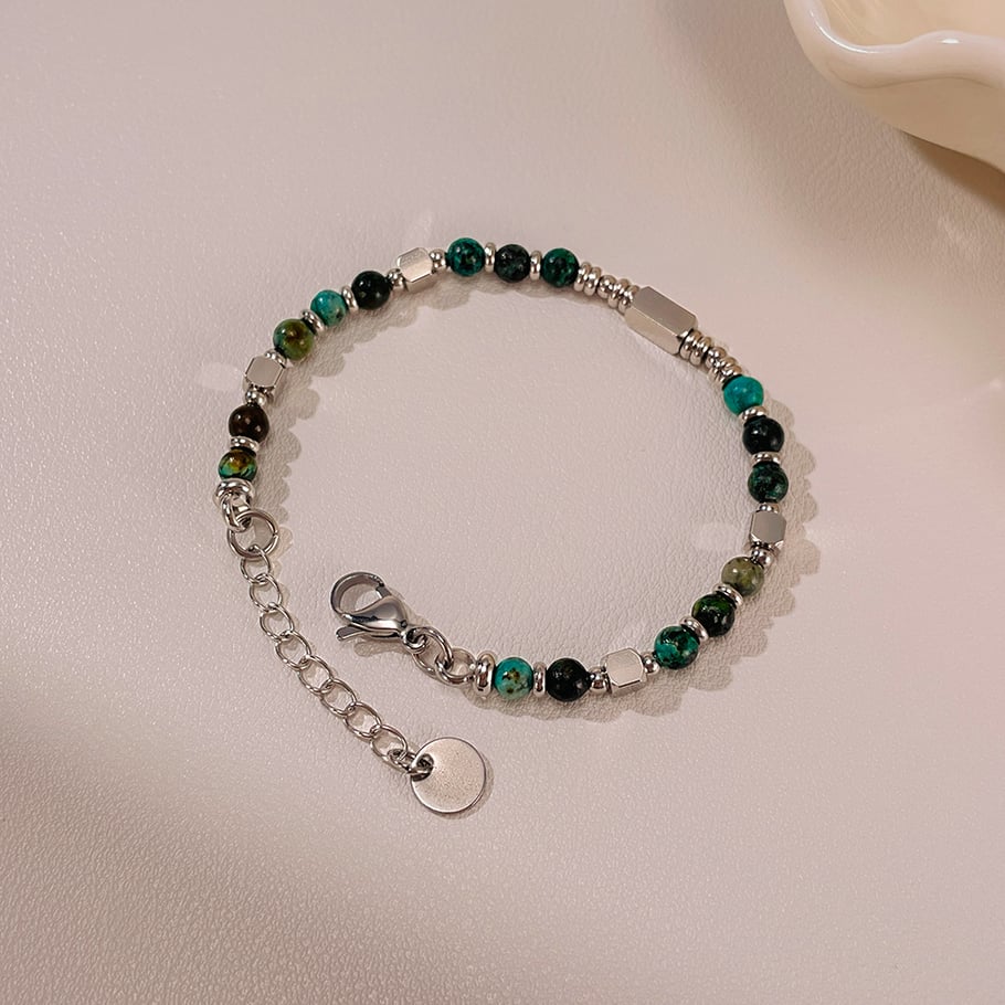 1 Piece Modern Series Beads Stainless Steel Men's Bracelets Picture6