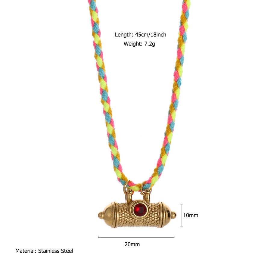 1 Pair Romantic Series Classic Sun/Moon Stainless Steel Gold Color Women's Pendant Necklaces h5Picture2