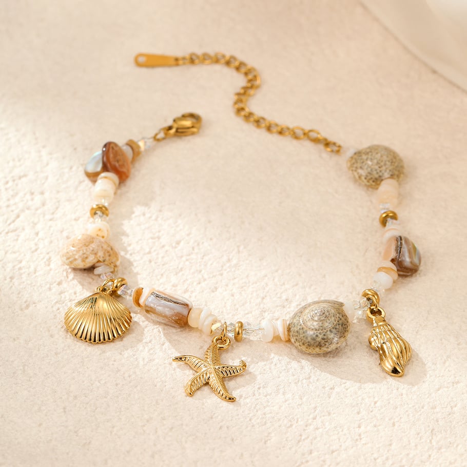 Collares para mujer estilo resort con colgante de temática oceánica Imagen5