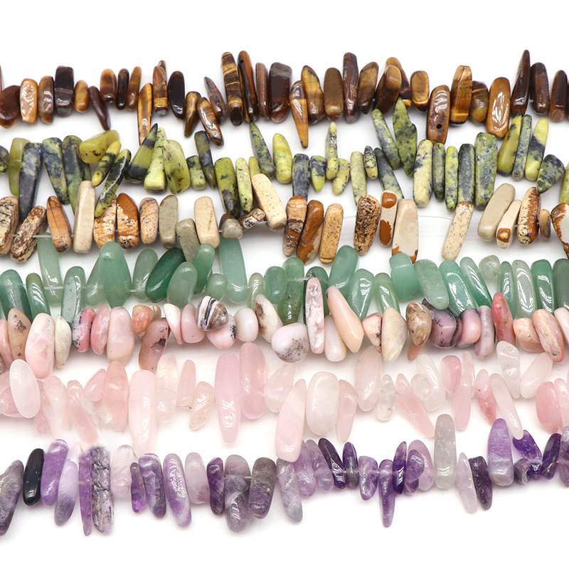 1 chaîne de perles en pierre naturelle de forme classique et décontractée (taille des perles : 15-23 mm x 5-8 mm) Image3