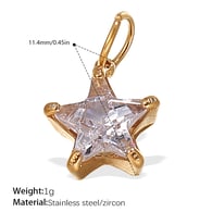 PJ464WEG White Zirconium Gold Pendant Picture15