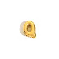 Halskette mit hohlem kleinen Buchstabenanhänger – Gold – Q Bild43