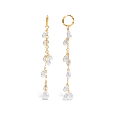 Elegant Tassel Stainless Steel  Gold Color  Dangle Earrings h5 