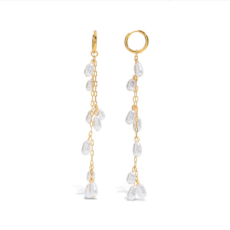 Elegant Tassel Stainless Steel  Gold Color  Dangle Earrings 