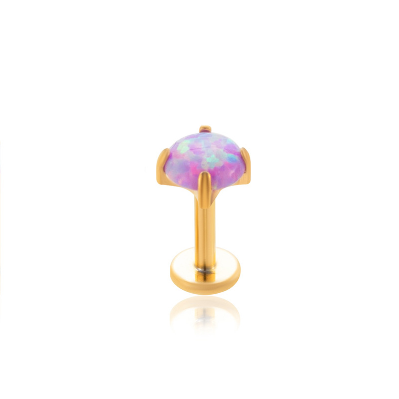 1 Pair Simple Series Simple Geometric Stainless Steel   Gold Color  Women's Piercings Earrings 