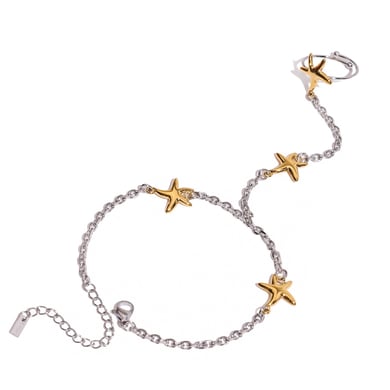 Ins Style Seestern Edelstahl Gold Farbe Charm Armbänder h5 