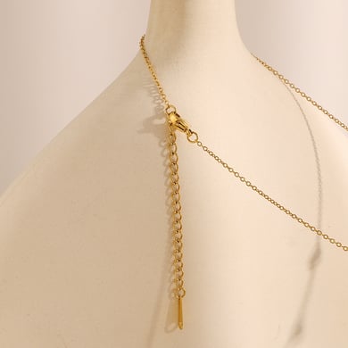 Simple Series Tägliche einfarbige Edelstahl-Kettenhalsketten für Damen h5 Bild3