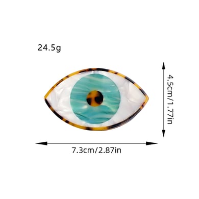 1 pince à cheveux créative et personnalisée en acétate pour femme, grands yeux h5 Image5