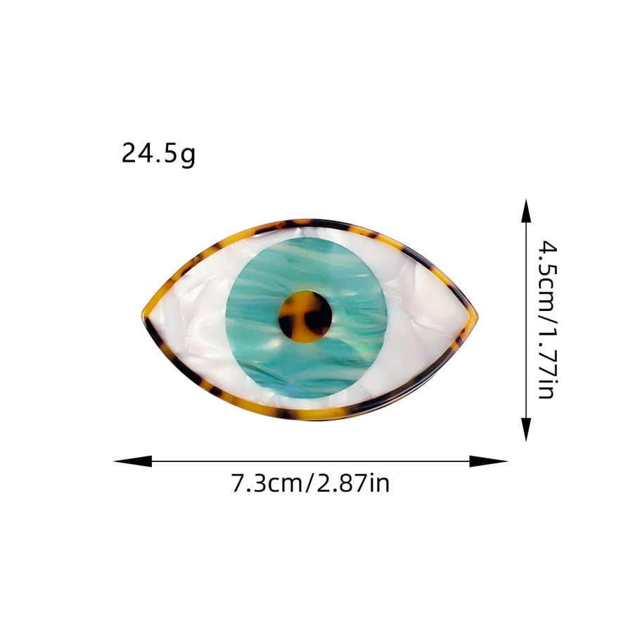 1 pince à cheveux créative et personnalisée en acétate pour femme, grands yeux Image5