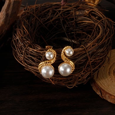 1 par de pendientes de botón geométricos diarios de acero inoxidable color dorado para mujer h5 Imagen7