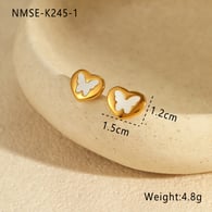 Boucles d&#39;oreilles papillon Love NMSE-K245-1 