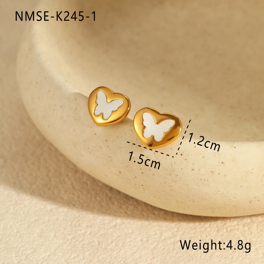 Colliers pendentifs en acier inoxydable pour femmes, série Simple Daily Heart 