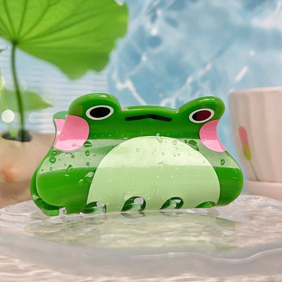 Cute Cartoon Frog Acrylic Women's Hair Claws Picture4