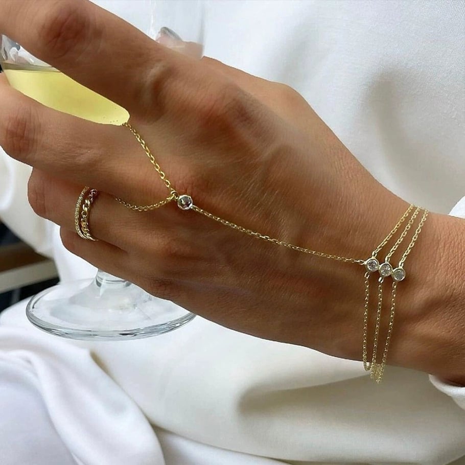 Stainless Steel Gold Color Chain Bracelets Picture3