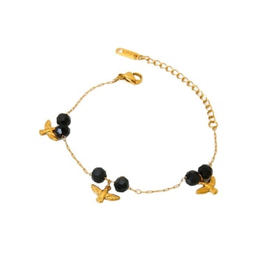 Pulseras de acero inoxidable para mujer con temática de cereza y fruta de moda h5 Imagen5