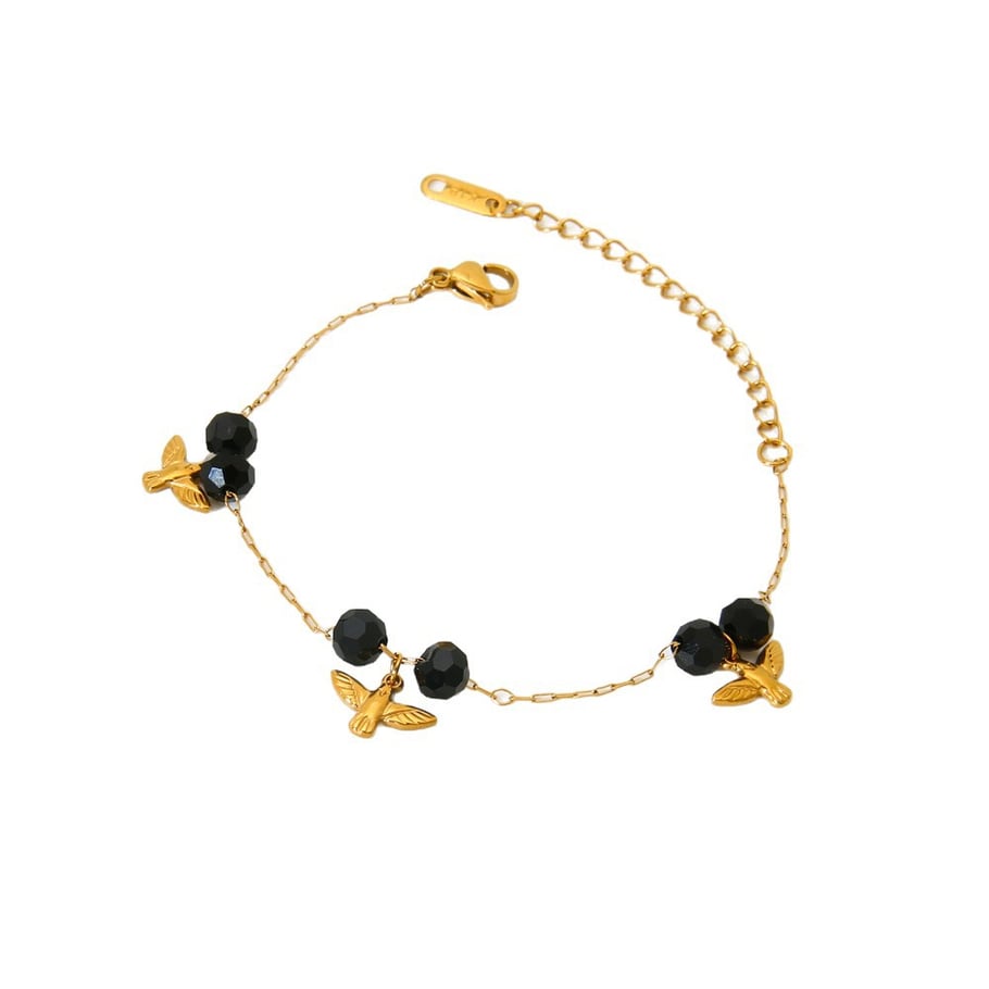 Pulseras de acero inoxidable para mujer con temática de cereza y fruta de moda Imagen5