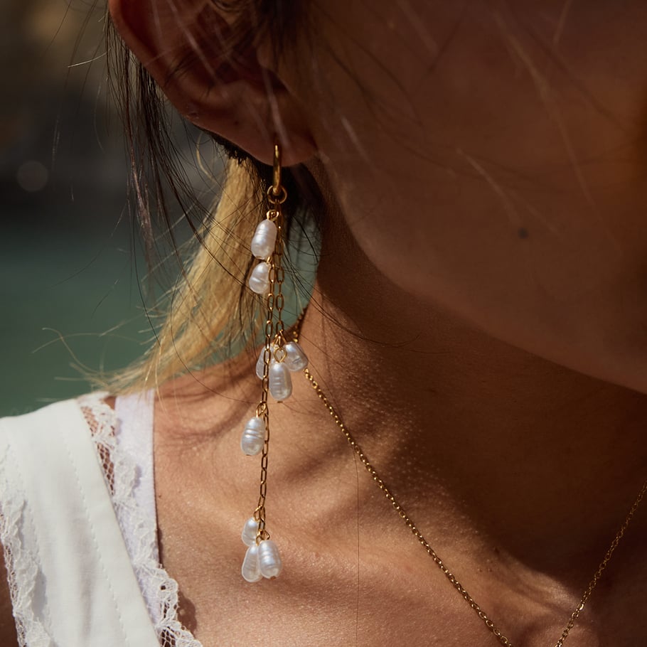 Elegant Tassel Stainless Steel  Gold Color  Dangle Earrings Picture7