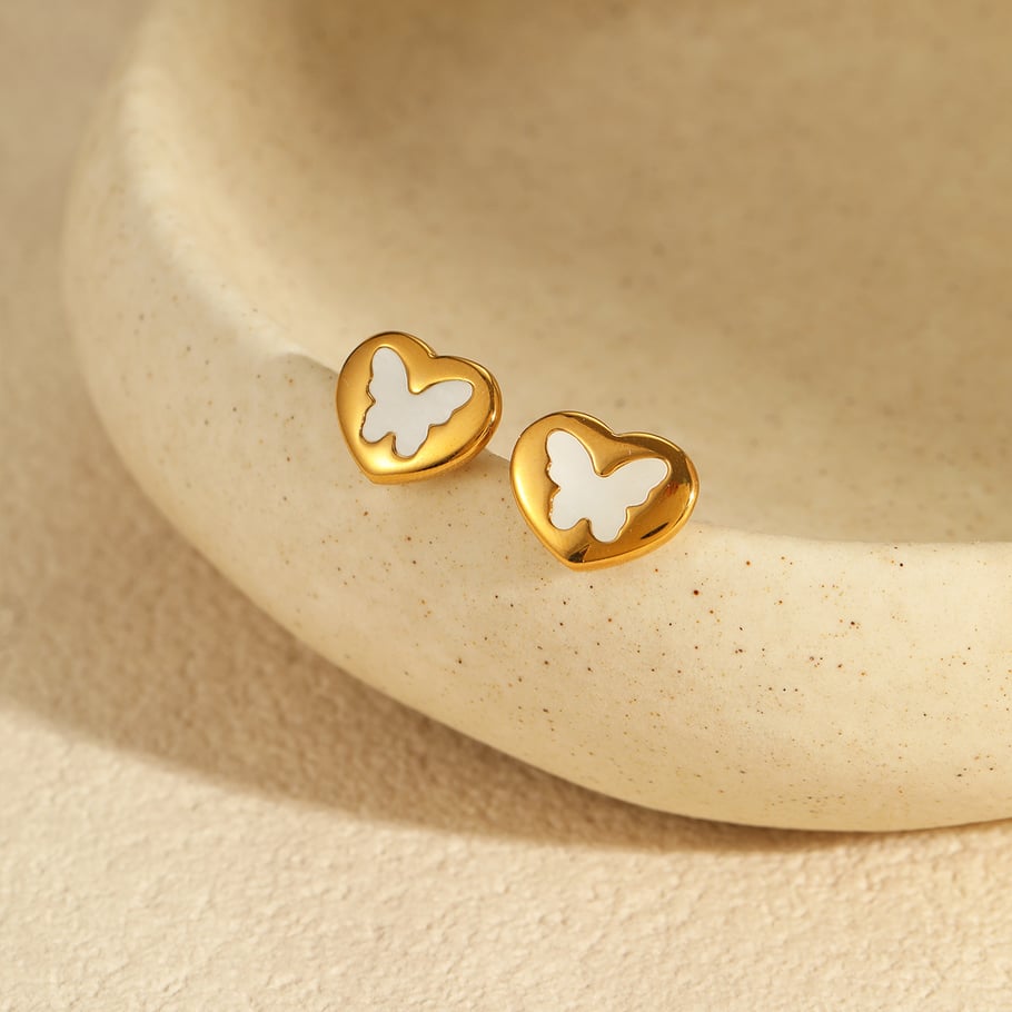 Colliers pendentifs en acier inoxydable pour femmes, série Simple Daily Heart Image3