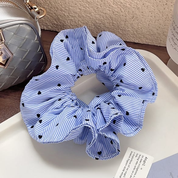 1 Stück Simple Series Elegante Streifen Stoff Damen Scrunchies