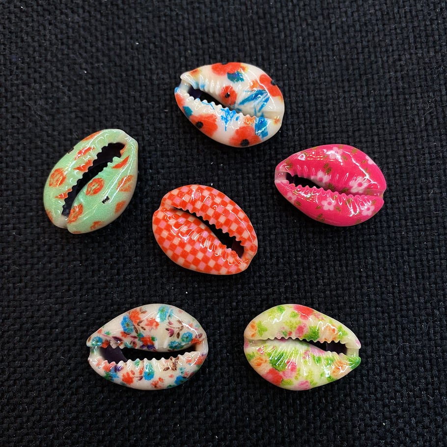 1 Set Oil-spot Glazing Flower Conch Women's Pendants Picture3