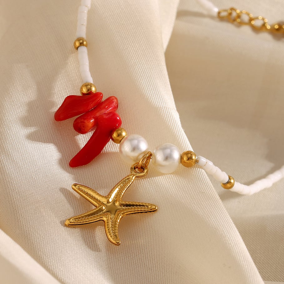 1 PIece Romantic Series Starfish Stainless Steel Women's Pendant Necklaces h5Picture3