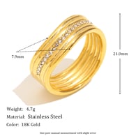 Mehrlagiger Twist-Ring – Gold – Größe 7 Bild5