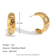Pendientes Estrella y Luna-Oro Imagen2