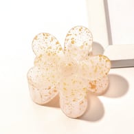 Forcina per capelli grande con motivo leopardato colorato e pois - arancione Immagine19