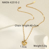 NMSN-K2510-2 Kalp Beyaz Elmas Kolye Resim2