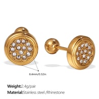 EH991WEG White Diamond Gold Stud Earrings Picture4