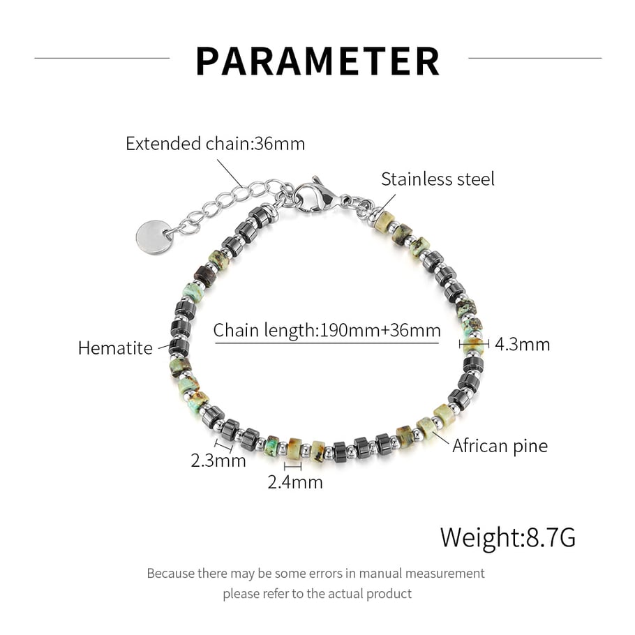 1 Piece Chic Series Beads Stainless Steel Men's Bracelets Picture2