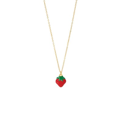 Romantic Series Sweet Strawberry Stainless Steel Women's Pendant Necklaces h5 Picture5