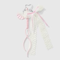 Portachiavi fiocco beige 1 Immagine2