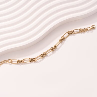 Braccialetti con ciondoli minimalisti da donna in acciaio inossidabile color oro h5 Immagine6