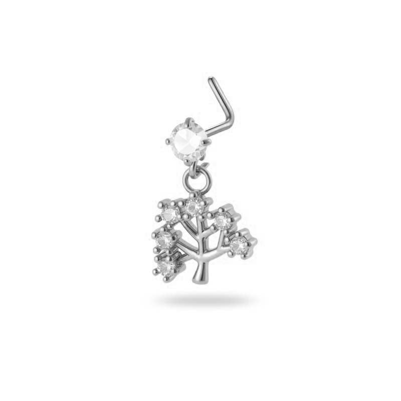 1 paire de piercings de nez pour femme en forme de cœur simple, couleur cuivre et or, zircone 