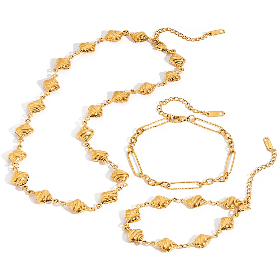 1 Piece Simple CroissantStainless Steel Gold Color Women's Charm Bracelets Picture11