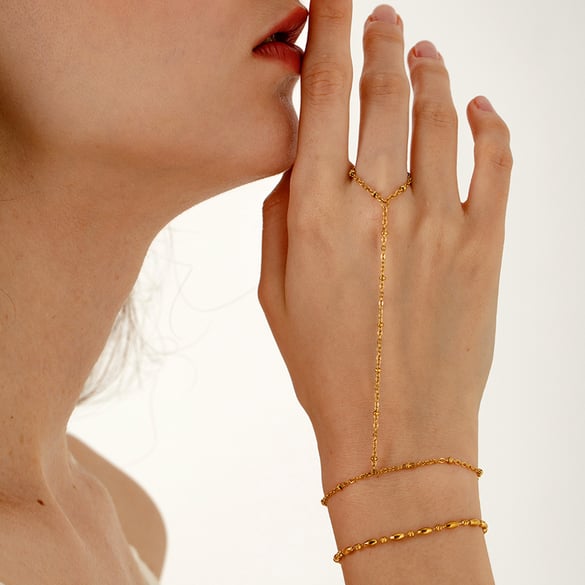 Chain Stainless Steel Gold Color  Women's Chain Bracelets