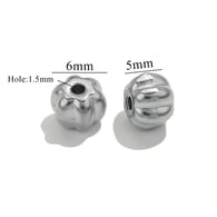 Stalen pompoenkralen - 6 mm Afbeelding8