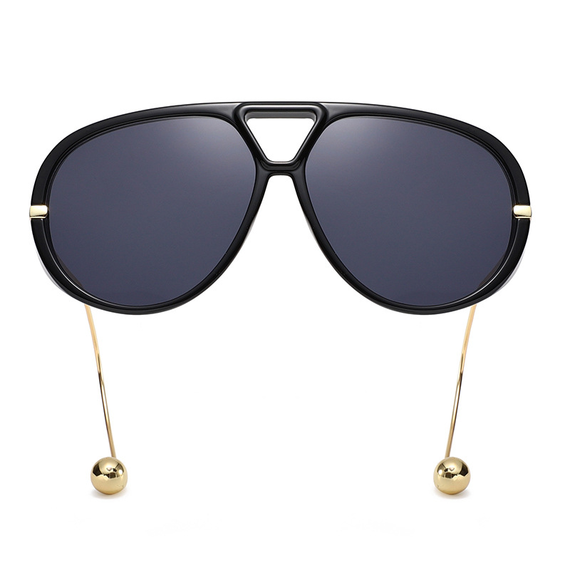 1 Paar Damen-Sonnenbrillen aus einfarbigem Metall der Simple Series Punk Bild2