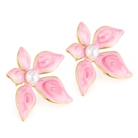 GE1119F-Orecchini in acciaio rosa 