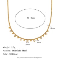 Chain Collection Water Drop Zircon Side Chain-Gold Picture4