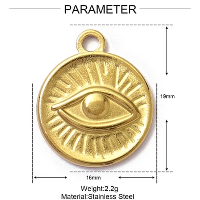 1 Piece Luxurious Annular Stainless Steel Gold Color Women's Pendants h5 