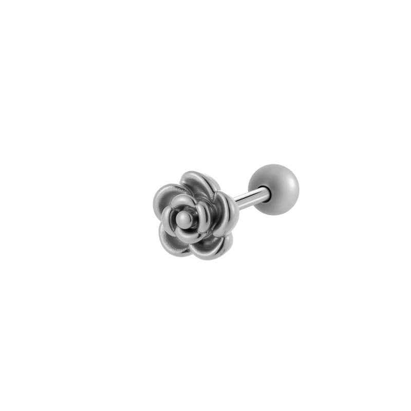 1 Piece Simple Stainless Steel Gold Color Zircon Piercings Earring 