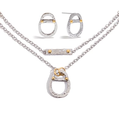 1 Piece High-end Oval Stainless Steel Gold Color Women's Pendant Necklaces h5 Picture5