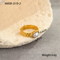 NMSR-J319-2 Anello in oro con perla/One size Immagine5