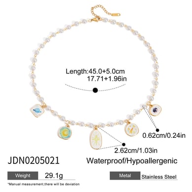 1 Piece Romantic Personality Star Stainless Steel Gold Color Women's Pendant Necklaces h5 Picture2